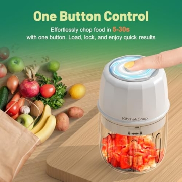 KitchekShop Electric Garlic Chopper Efficient Portable Processor