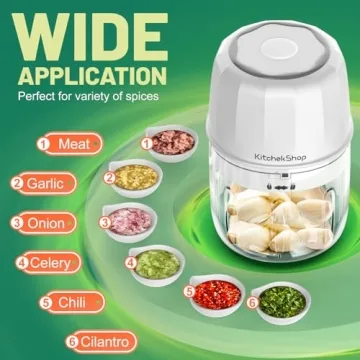 KitchekShop Electric Garlic Chopper Efficient Portable Processor