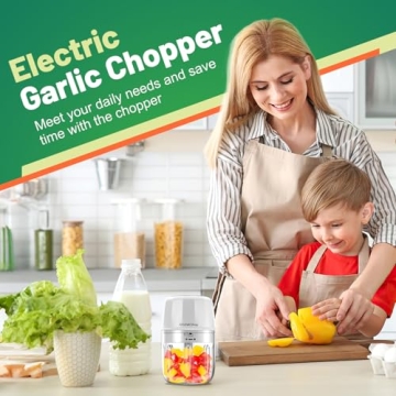 KitchekShop Electric Garlic Chopper Efficient Portable Processor