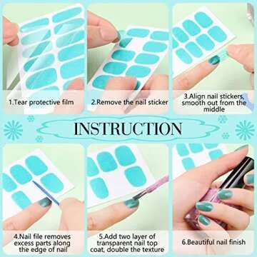 Maitys Glitter Nail Wraps - 16 Sheets of Beauty