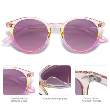 SOJOS Retro Polarized Sunglasses for Men Women Classic Vintage