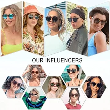 SOJOS Retro Polarized Sunglasses for Men Women Classic Vintage