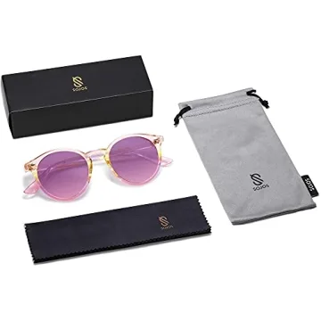 SOJOS Retro Polarized Sunglasses for Men Women Classic Vintage