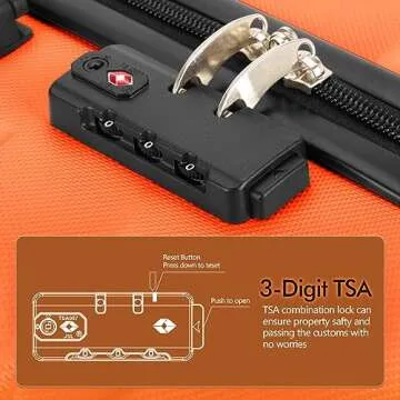 AnyZip 3-Piece Luggage Set - Lightweight and Stylish Orange Suitcases