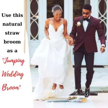 TTS For Home Natural Whisk Sweeping Hand Handle Broom - Vietnamese Broom for Cleaning, Wedding, Decorative Broom - Whisk Broom 12.2" Width, 26.38" Length