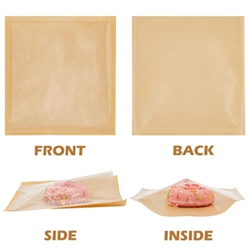 Ocmoiy 100ct Bakery Bags - Heat-Sealable & Grease-Resistant
