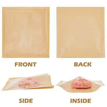 Ocmoiy 100ct Bakery Bags - Heat-Sealable & Grease-Resistant