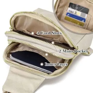 INICAT Travel Small Sling Bag for Women Fanny Packs