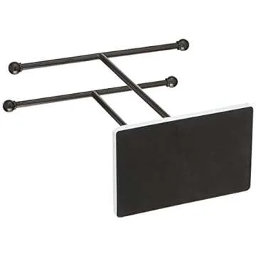 Amazon Basics Double-T Hand Towel Holder and Accessories Jewelry Stand, T-Shape, Bronze/White