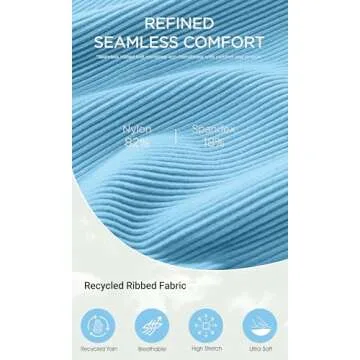 ODODOS Women's Crop Camisole 3-Pack Seamless Rib-Knit Crop Tank Tops, Long Crop, Aqua+Orange+Cyan Blue, X-Large/XX-Large