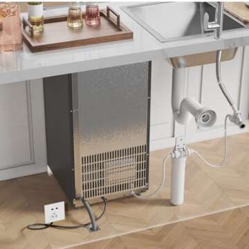 Coolake 15 Inch Under Counter Ice Maker – 100lbs/Day