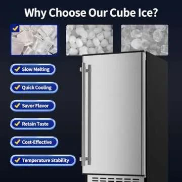 Coolake 15 Inch Under Counter Ice Maker – 100lbs/Day