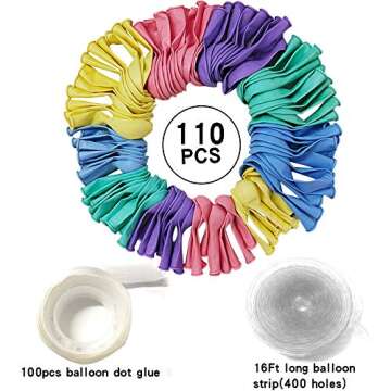 NORTHERN BROTHERS Pastel Rainbow Balloon Garland Kit