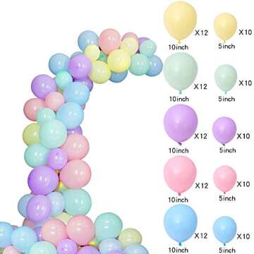 NORTHERN BROTHERS Pastel Rainbow Balloon Garland Kit