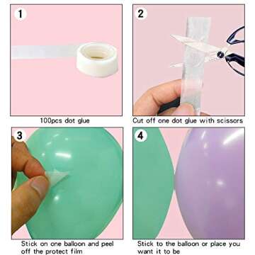 NORTHERN BROTHERS Pastel Rainbow Balloon Garland Kit