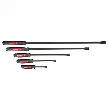Mayhew Tools 61366 Dominator Pry Bar Set, 5-Piece Curved, Black Oxide Finish