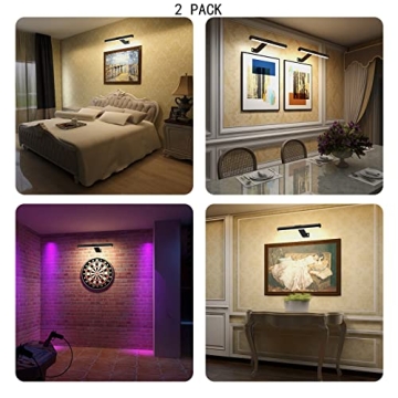 Dimmable Picture Light with Remote Control - 2 Pack