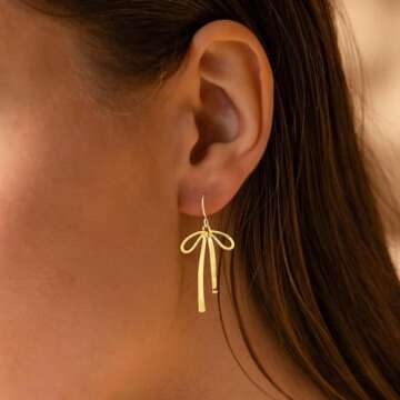 Trendy Gold Bow Earrings for Women - JOBICY