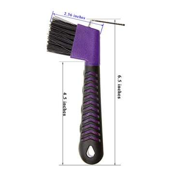 BOTH WINNERS Horse Hoof Pick Brush with Soft Touch Handle (Purple)