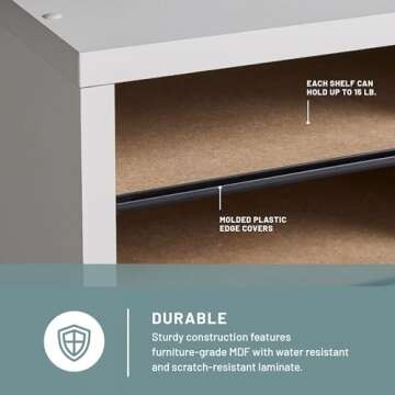 Safco Literature Organizer, 24 Compartments, Office and Classroom Mailbox with Adjustable Shelves, Wood Paper and Mail Sorter, Modern Gray