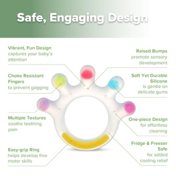 Haakaa Dinky Digits Palm Teether Safe Baby Chew Toy