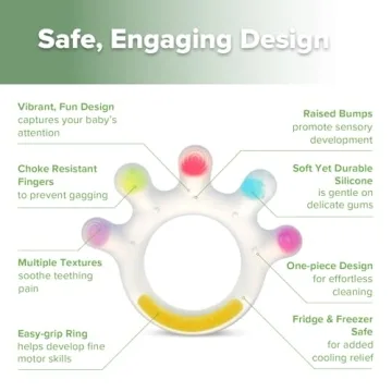 Haakaa Dinky Digits Palm Teether Safe Baby Chew Toy