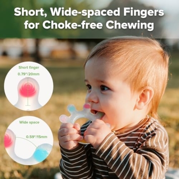Haakaa Dinky Digits Palm Teether Safe Baby Chew Toy
