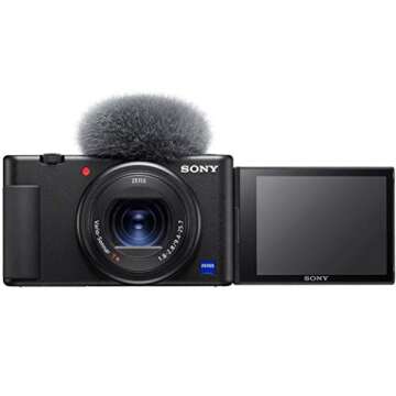 Sony ZV-1 Compact Digital Vlogging 4K Video Camera for Content Creators & Vloggers DCZV1/B | Official Sony USA Partner Model | Bundle with Deco Gear Case + Software Kit + 64GB Card + Compact Tripod