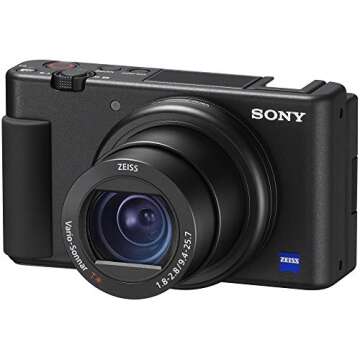 Sony ZV-1 Compact Digital Vlogging 4K Video Camera for Content Creators & Vloggers DCZV1/B | Official Sony USA Partner Model | Bundle with Deco Gear Case + Software Kit + 64GB Card + Compact Tripod