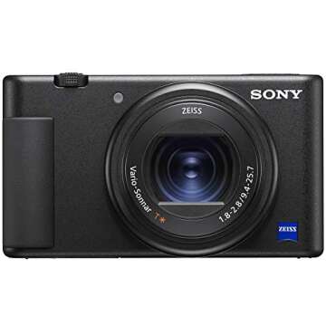 Sony ZV-1 Compact Digital Vlogging 4K Video Camera for Content Creators & Vloggers DCZV1/B | Official Sony USA Partner Model | Bundle with Deco Gear Case + Software Kit + 64GB Card + Compact Tripod