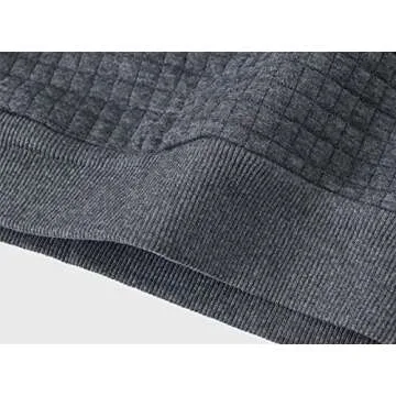 Yundobop Men's Pullover Hoodies Plaid Jacquard Long Sleeve Drawstring Hipster Casual Hooded Sweatshirts with Kanga Pockets Grey M