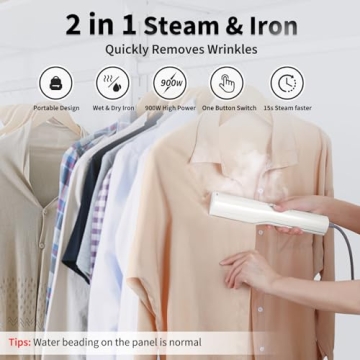 Portable Iron Steamer for Quick, Wrinkle-Free Clothes