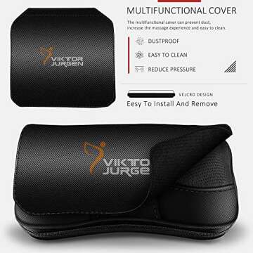 VIKTOR JURGEN Back Massager Kneading for Neck, Shoulder and Foot, Shiatsu Massage Pillow with Heat, ...