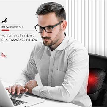 VIKTOR JURGEN Back Massager Kneading for Neck, Shoulder and Foot, Shiatsu Massage Pillow with Heat, Relaxation Gifts for Women/Men/Dad/Mom/Christmas/Mothers Day/Fathers Day/Valentine's Day