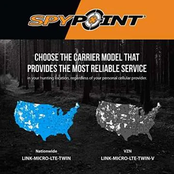 SPYPOINT LINK-MICRO-LTE TWIN PACK Cellular Trail Cameras - 4G/LTE,10MP Photos,Night Vision 4 LED Infrared Flash 80' Detection Range, 0.5S Responsive Trigger Speed,Cell Cameras for Hunting-For USA only