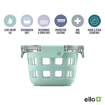 Ello DuraGlass Meal Prep Bowls - Secure Food Storage