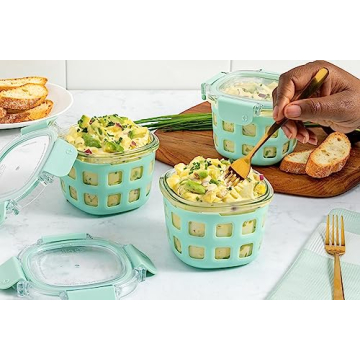 Ello DuraGlass Meal Prep Bowls - Secure Food Storage