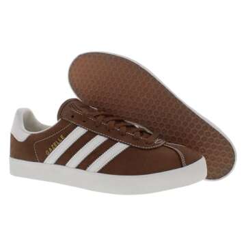 adidas Men's Gazelle 85 Sneaker - Preloved Brown/Cloud White, Size 9.5