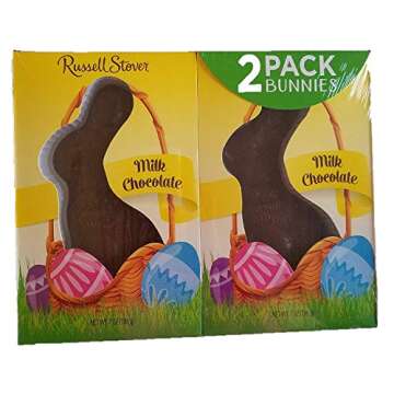 Russell Stover 2 Pack Bunnies Milk Chocolate Treats for Easter