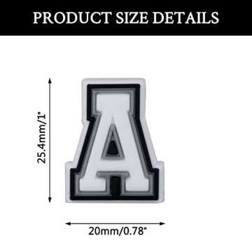 74 Pack Letter Decoration Charms 0-9# Number, Alphabet ABC-Z Characters for Boy Girl Teens Men Women and Adults