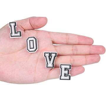 74 Pack Letter Decoration Charms 0-9# Number, Alphabet ABC-Z Characters for Boy Girl Teens Men Women and Adults