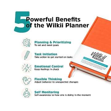 Wilkii Planner - 90-Day Undated Weekly & Daily ADHD Planner for Productivity