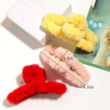 Stylish Large Claw Clips for All Hair Types | 4pcs