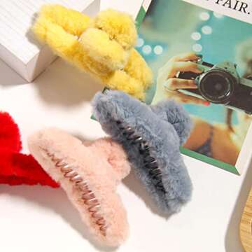 Stylish Large Claw Clips for All Hair Types | 4pcs