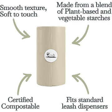 Certified Compostable Dog Poop Bags - 90 Bags