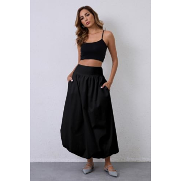 JEAAMKSSER Y2K Bubble Maxi Skirts for Women - Stylish & Comfortable