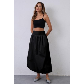 JEAAMKSSER Y2K Bubble Maxi Skirts for Women - Stylish & Comfortable