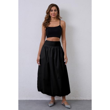 JEAAMKSSER Y2K Bubble Maxi Skirts for Women - Stylish & Comfortable