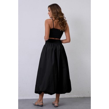 JEAAMKSSER Y2K Bubble Maxi Skirts for Women - Stylish & Comfortable