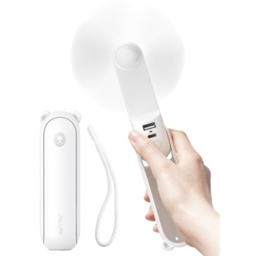 JISULIFE Portable Fan with Powerbank and 3 Speeds